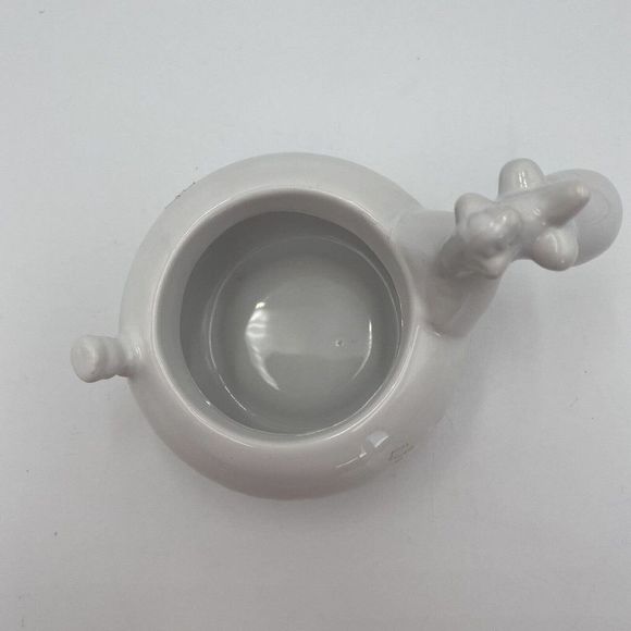 Giraffe white ceramic planter or trinket bowl dish 6" 4. 5 - Picture 5 of 6